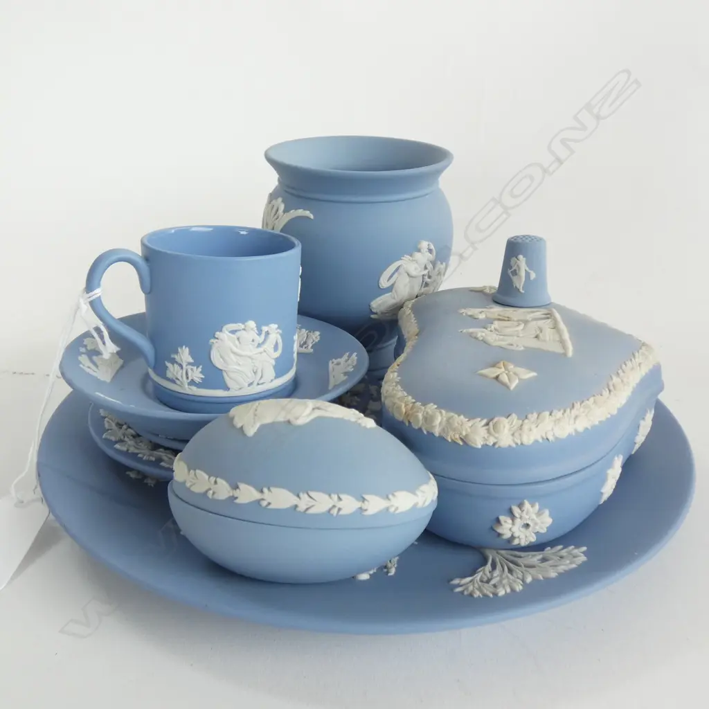 8 PCES BLUE WEDGWOOD JASPERWARE Image 1++