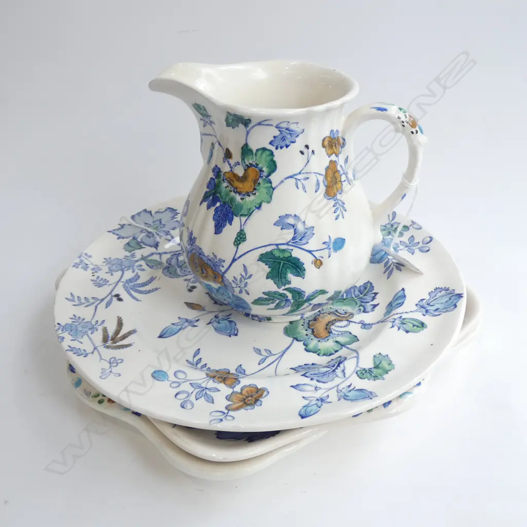 MASON IRONSTONE JUG 2 SANDWICH PLATES & ANOTHER BELLVERDER PAT Image 1++