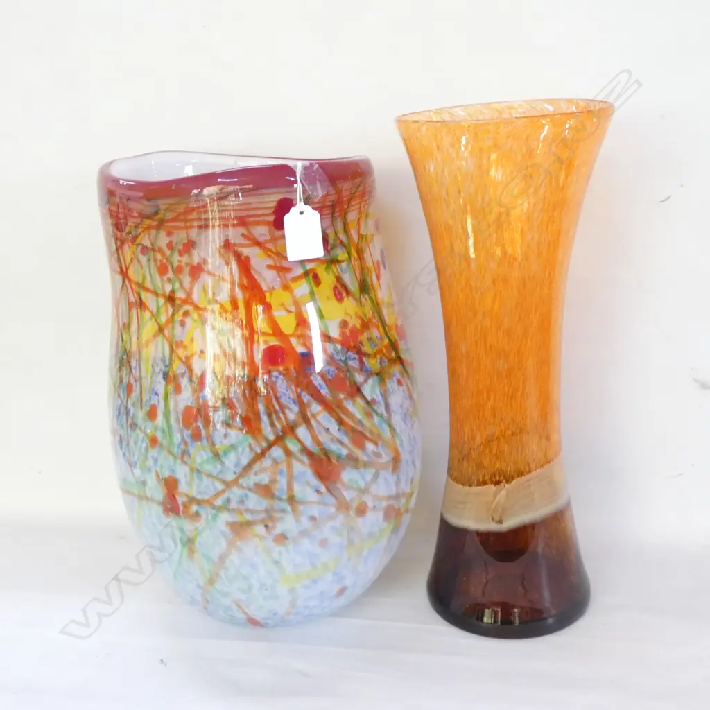 2 ART GLASS VASES H.380mm Image 1++