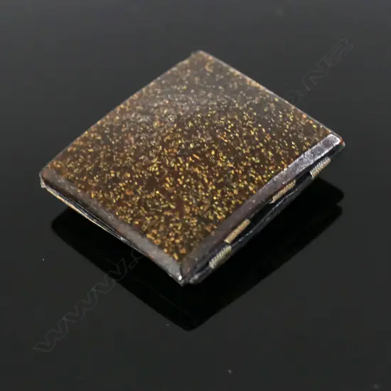 Novelty Leather Two Compartment Postage Stamp Case
