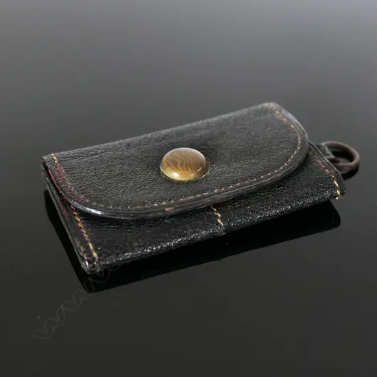 Dark Brown Leather Stamp Purse,