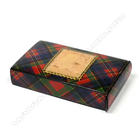 Tartan Ware McPherson Tartan Double Stamp Box.