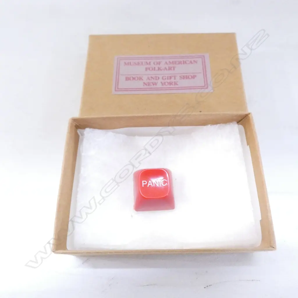 MUSEUM OF FOLK ART PANIC BUTTON NEW YORK l 80 mm Image 1++