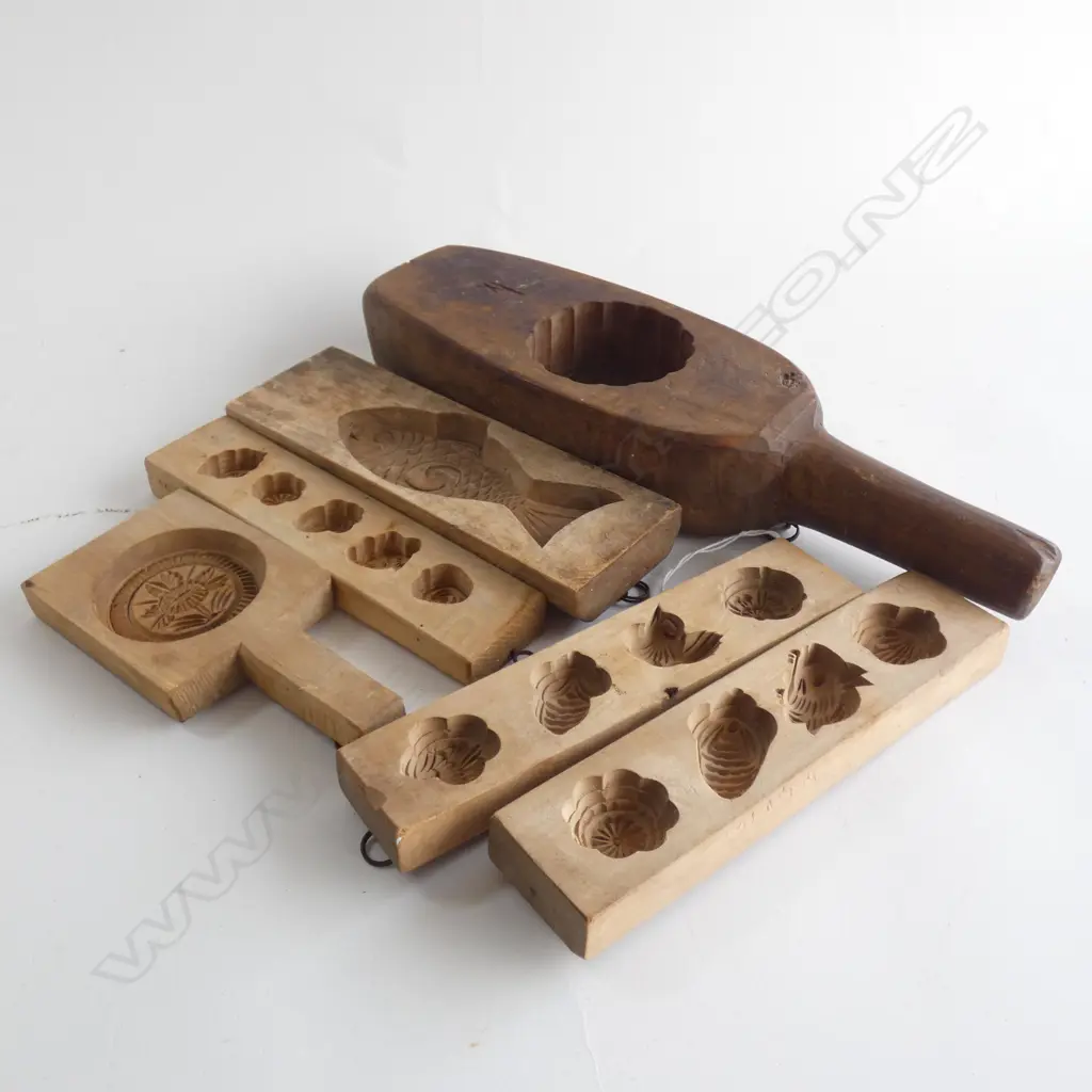 6 ASST ORIENTAL KITCHEN MOULDS FOR COOKIES & AUTUMN FESTIVAL MOON CAKES  Image 1++