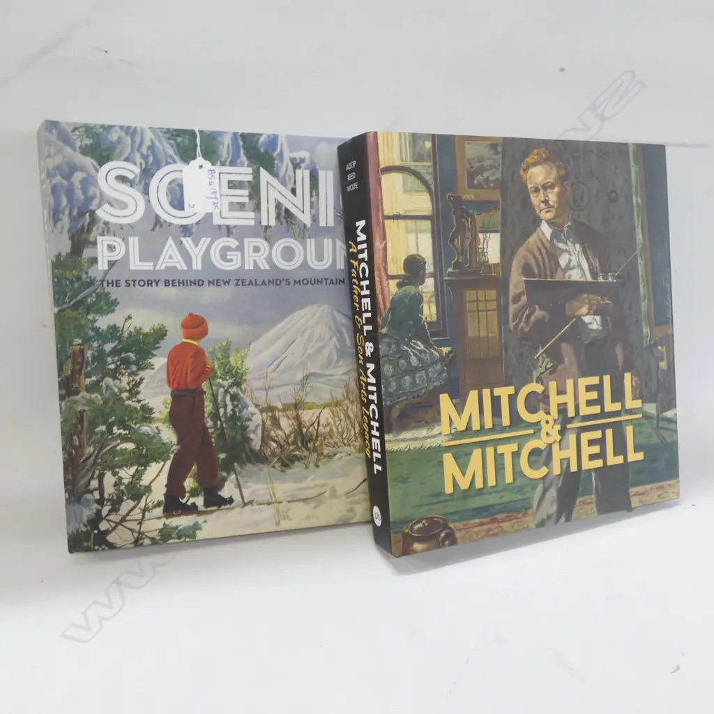 2 NZ ART BOOKS, SCENIC PLAYGROUND & MITCHELL & MITCHELL Image 1++