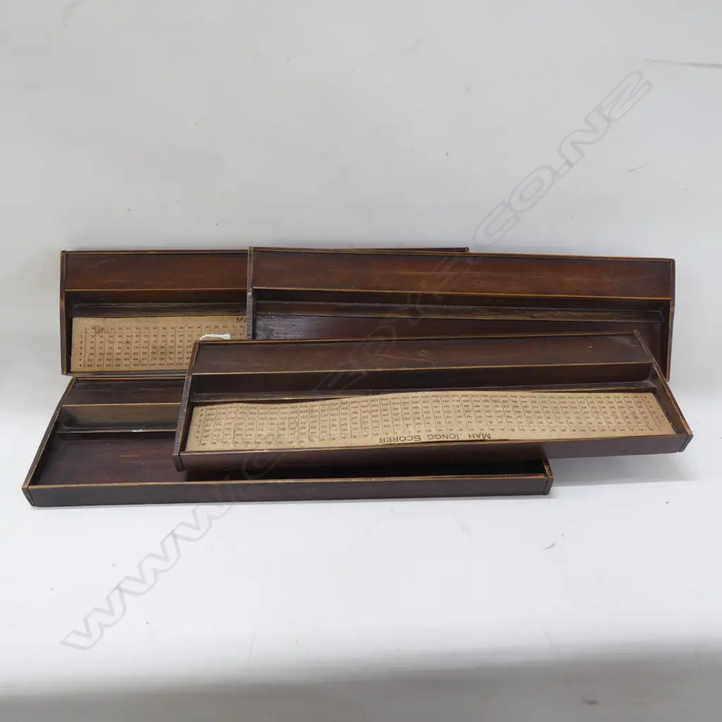 4 MAH JONG SCORING BOARDS L.415mm Image 1++