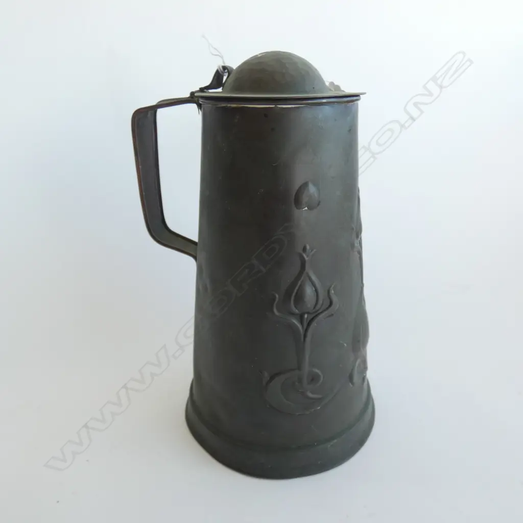 JS&S ART NOUVEAU COPPER JUG H.240mm Image 1++