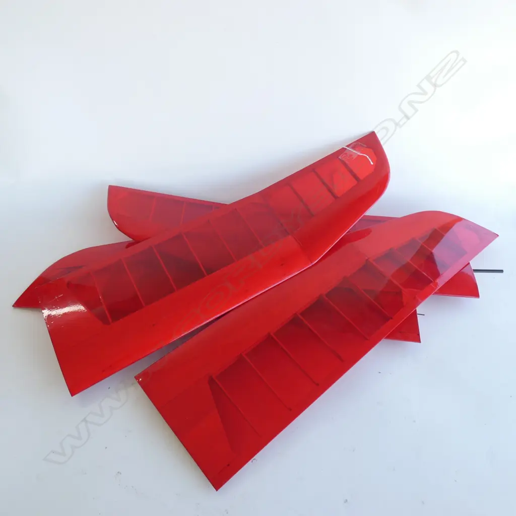 PR BALSA WOOD PLANE WINGS RED PLASTIC L.1220mm Image 1++