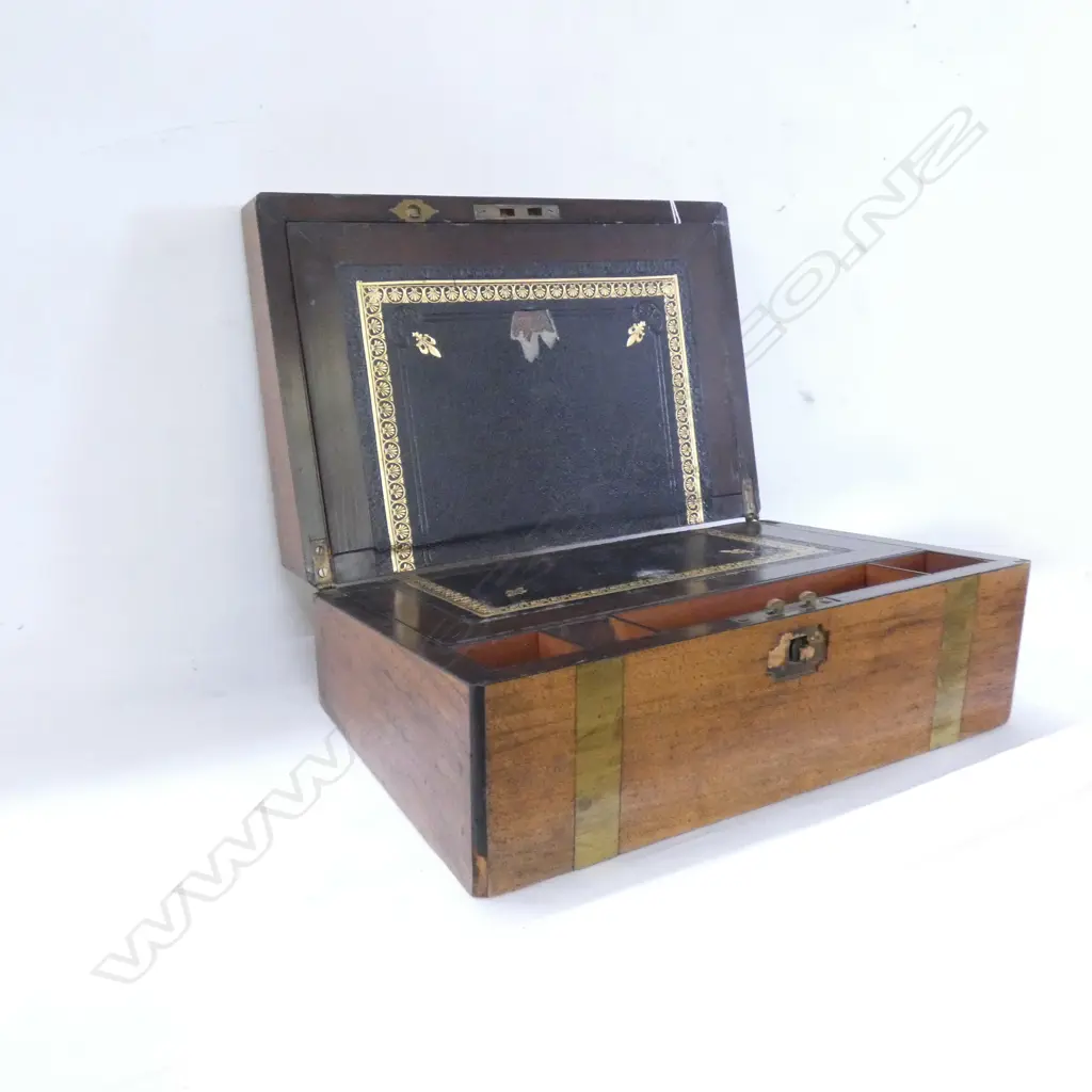OLD WOODEN WRITING BOX A/F  230 X 350MM  Image 1++