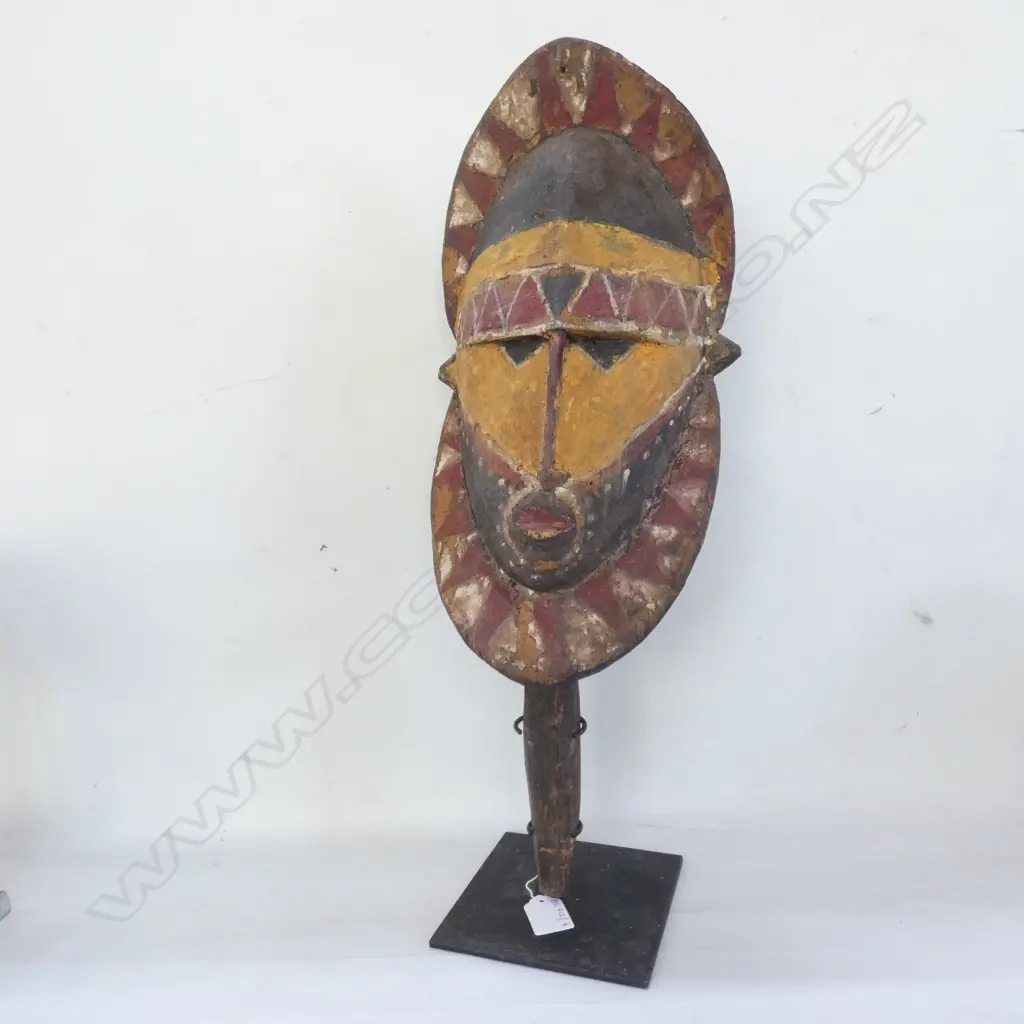 WOODEN PNG MASK ON STAND H.520mm Image 1++