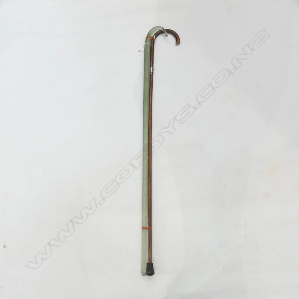 2 WALKING STICKS. 1X19THC GLASS FINE WRYTHEN L.870MM. Image 1++