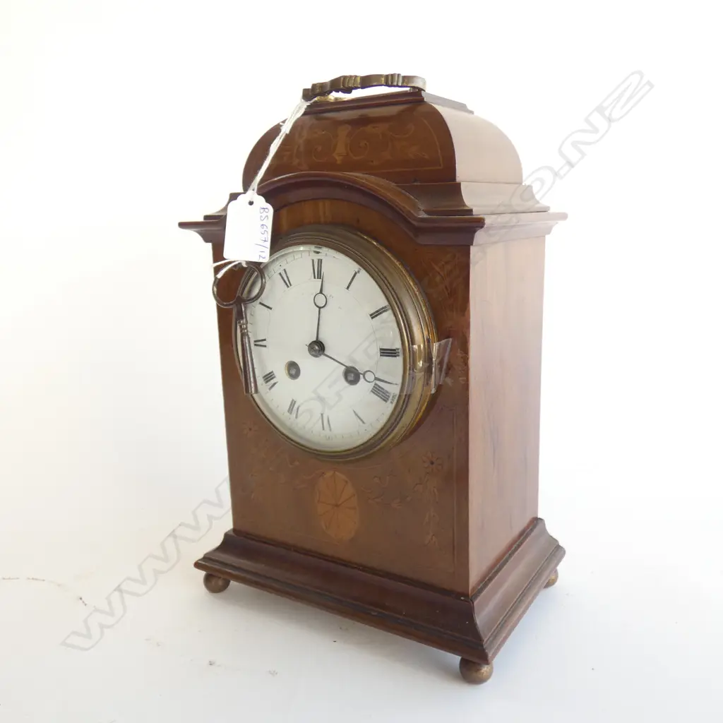 OLD FRENCH INLAID CLOCK H.300mm WORKING Image 1++