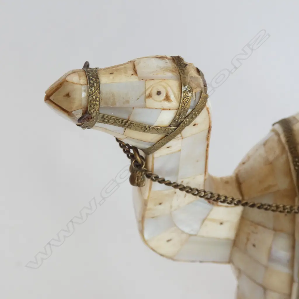 3 CAMELS (MOTHER OF PEARL AND BONE), LARGEST ONE IS 340mm HIGH Image 1++