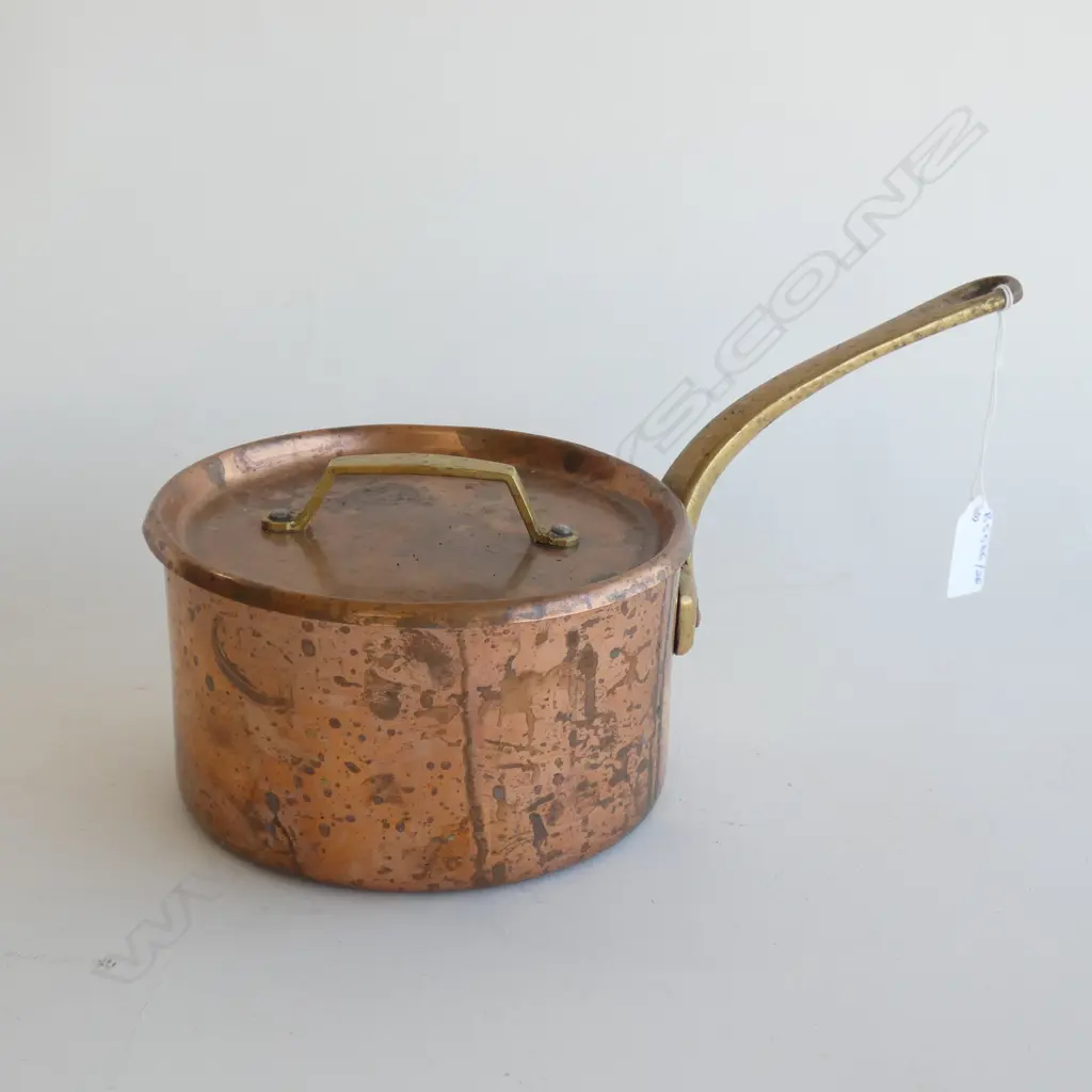 ST CLAIR LIDDED COPPER SAUCE PAN 160mm dia Image 1++