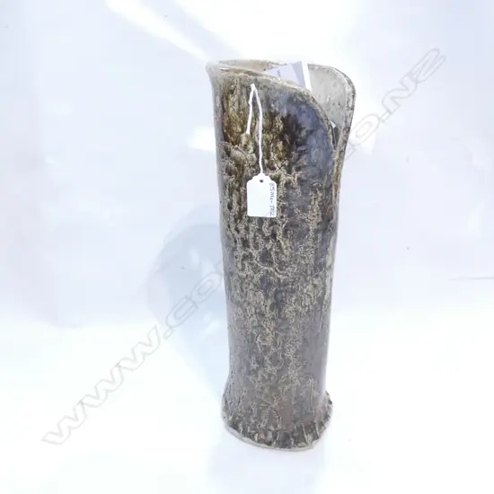 WARREN TIPPETT TALL VASE  H400 X 140 MM POTTERS STAMP
