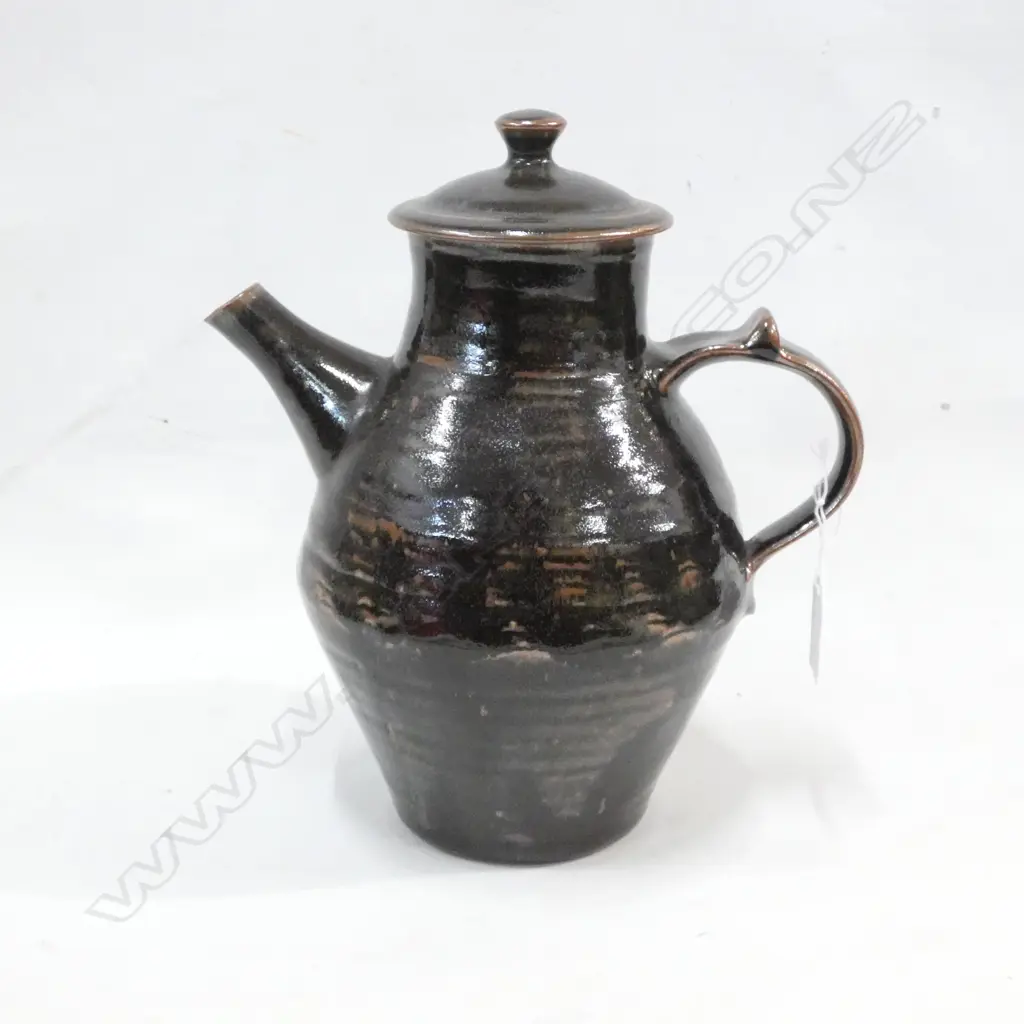 LIDDED COFFEE POT  H250 X 160MM POTTERS STAMP Image 1++