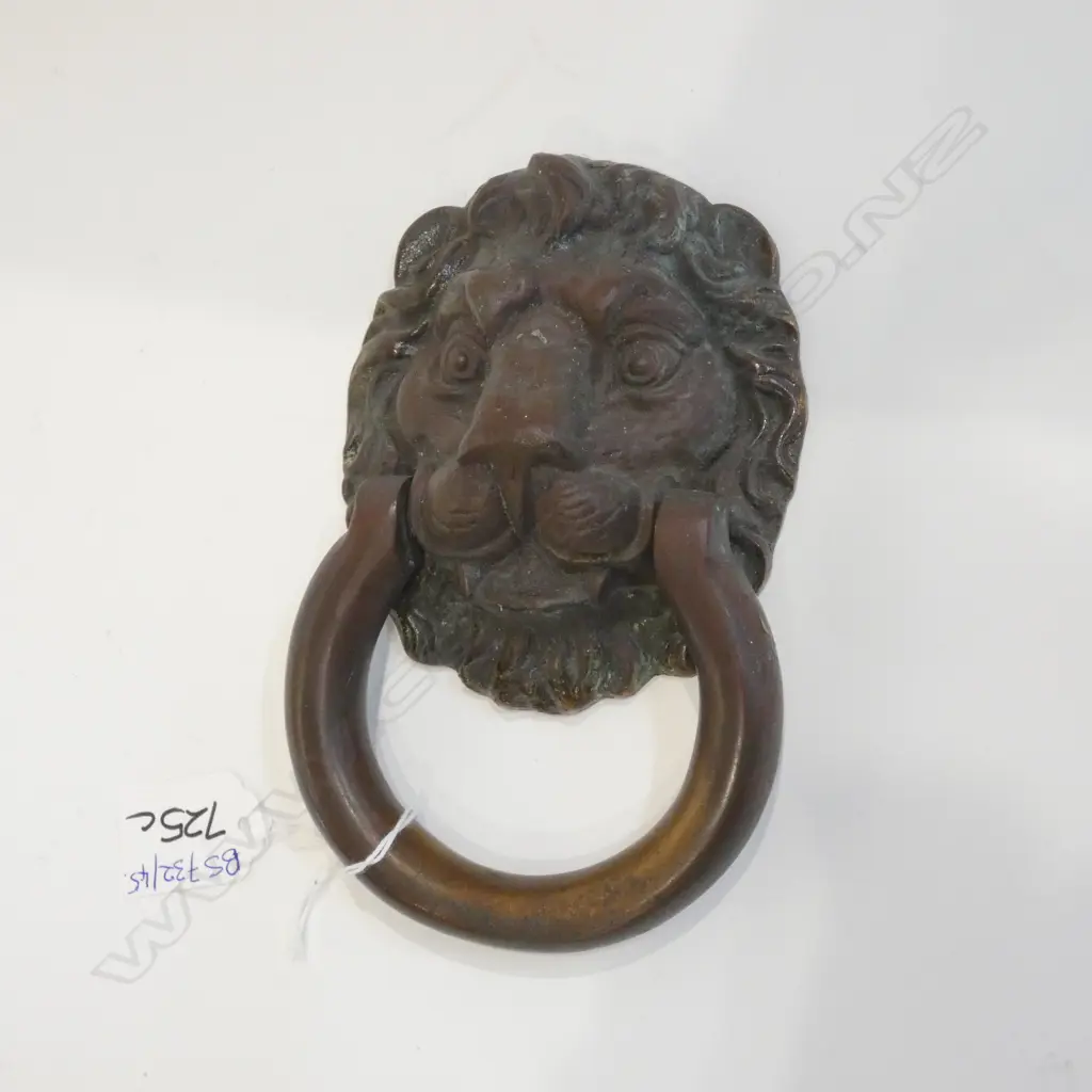 BRONZE LION DOOR KNOCKER H.170mm Image 1++