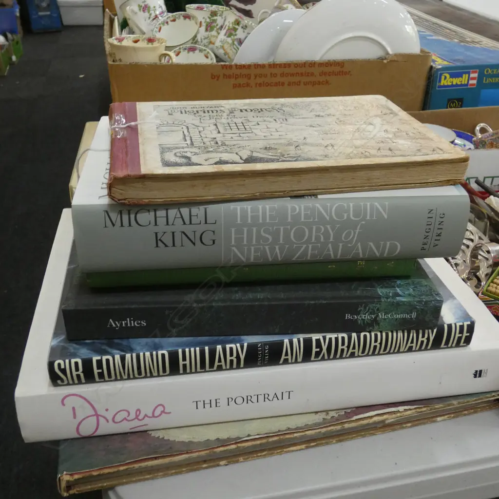 7 BOOKS; DIANA, HILLARY, AYRLIES, KING HISTORY OF NZ ETC Image 1++