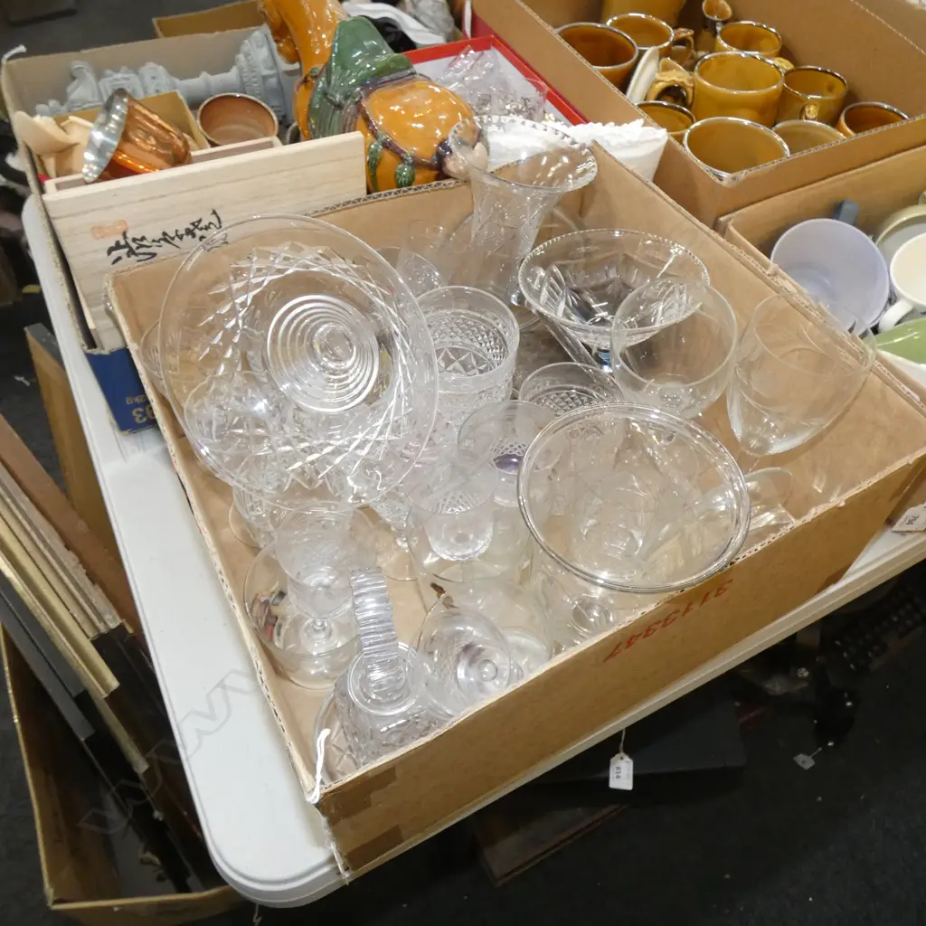BOX LOT ASST. CRYSTAL ETC Image 1++