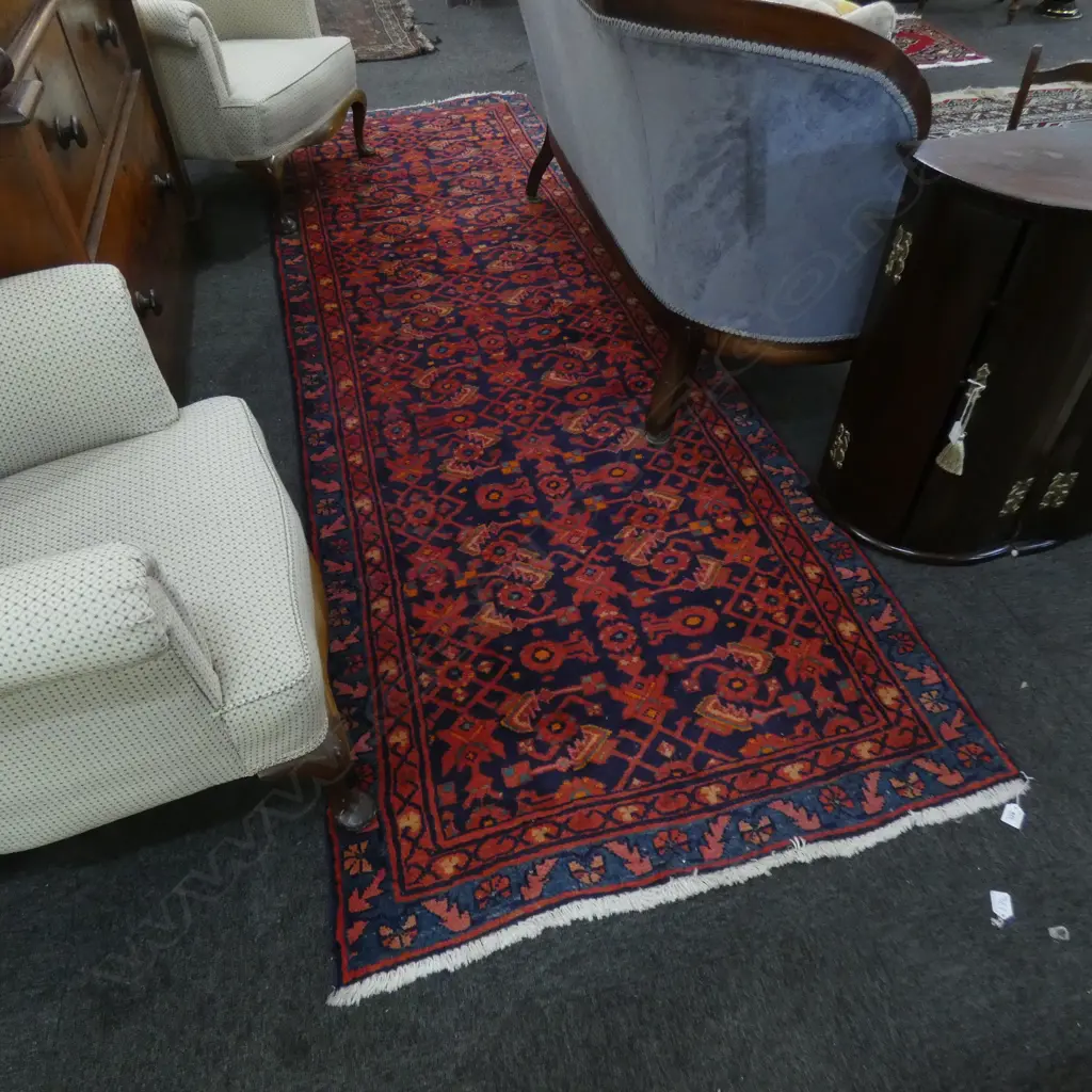 HAND KNOTTED WOOL PILE RUG 2950x1050mm Image 1++