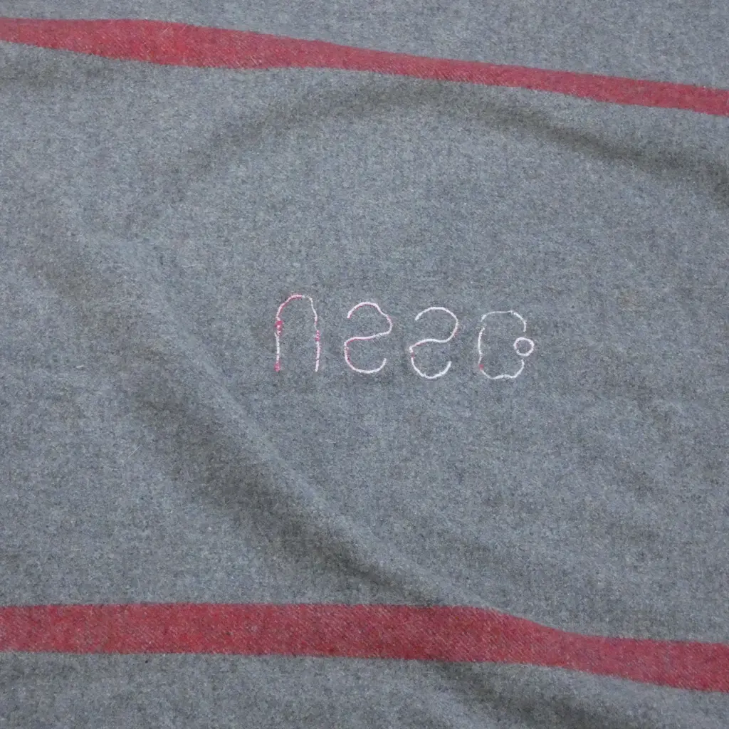 OLD GREY & RED USS CO. SHIPS BLANKET Image 1++