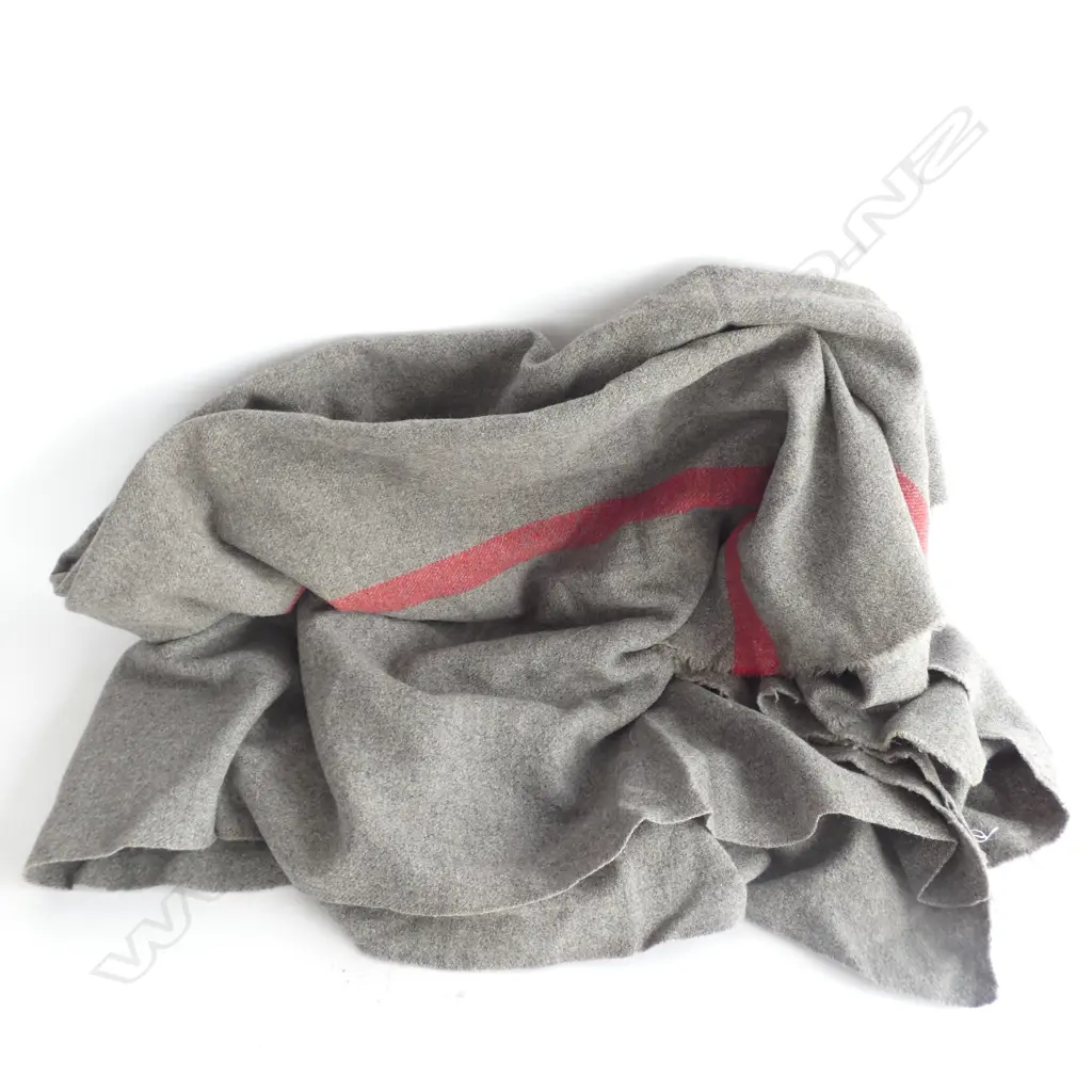 OLD GREY & RED USS CO. SHIPS BLANKET Image 1++