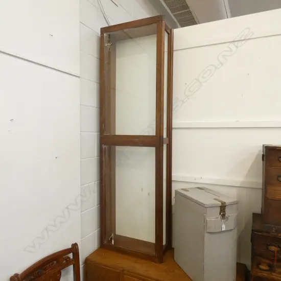 LARGE OLD DISPLAY CABINET...