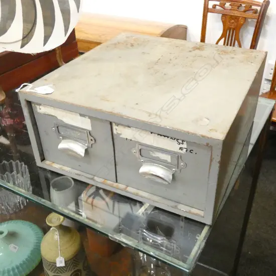 VINTAGE METAL FILING CABINET...
