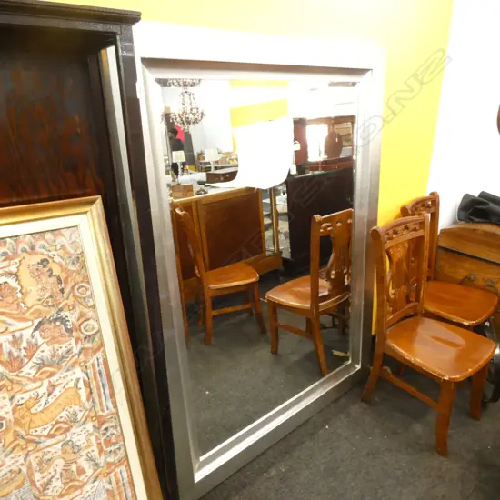 VERY LARGE SILVER FRAMED MIRROR 1260x1705mm