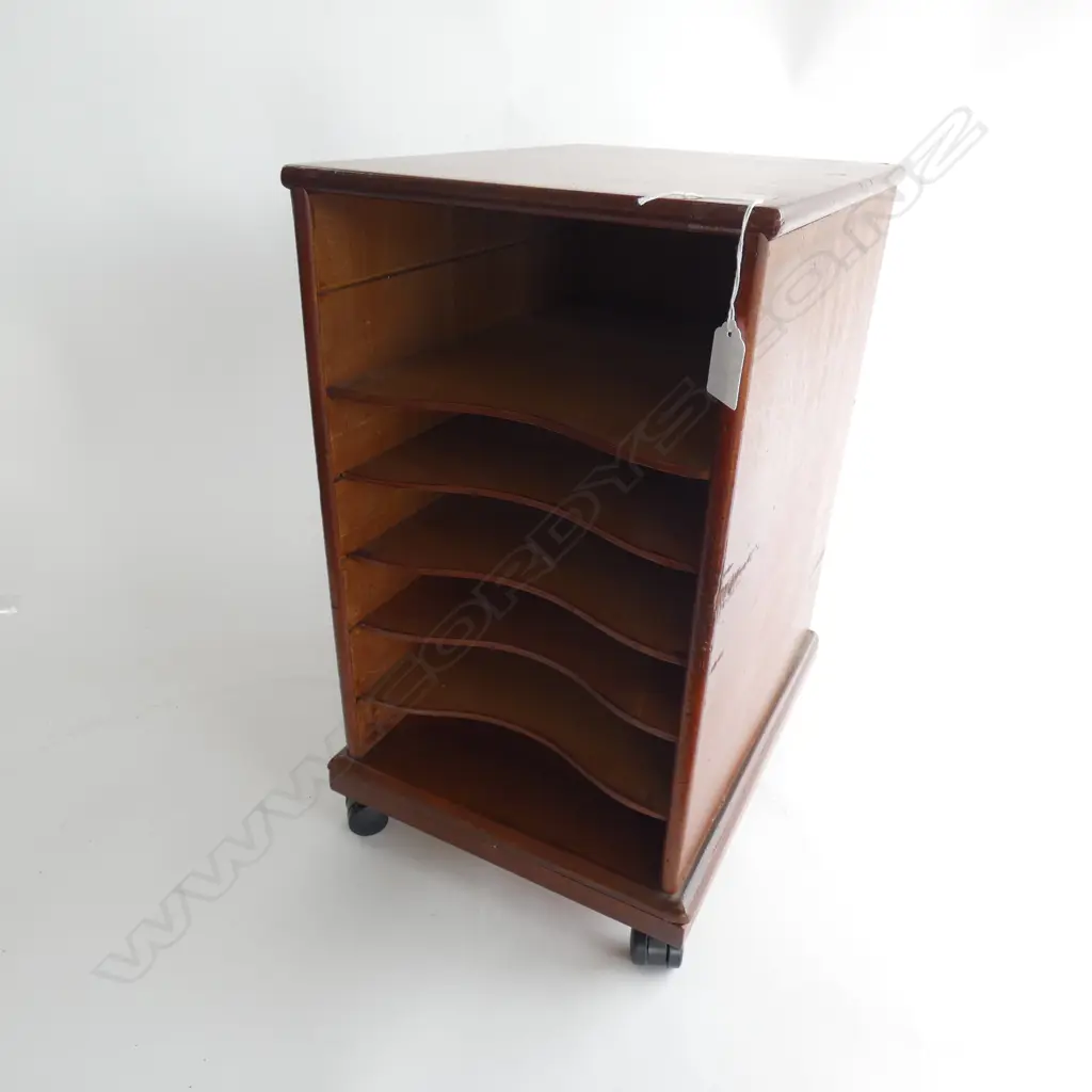 SMALL VINTAGE WOODEN FILE CABINET H.465mm Image 1++