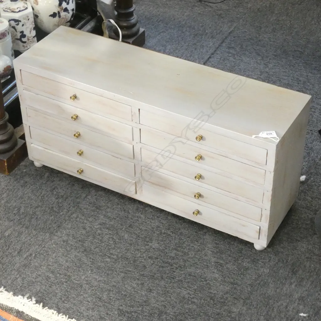 SMALL 10 DRAWER PINE BOX 700x340X210mm Image 1++
