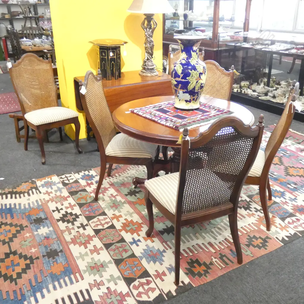 6 CANE BACK DINING CHAIRS Image 1++