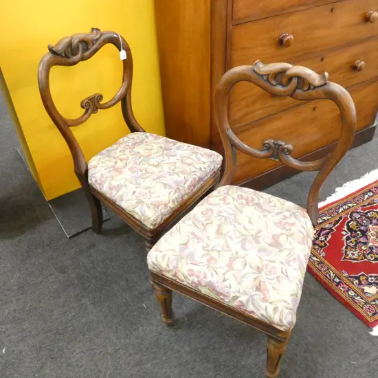PR ANTIQUE BALLOON BACK CHAIRS AF
