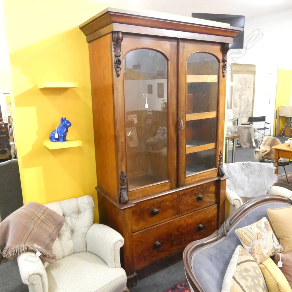 VICTORIAN GLAZED DRESSER... Image 1++