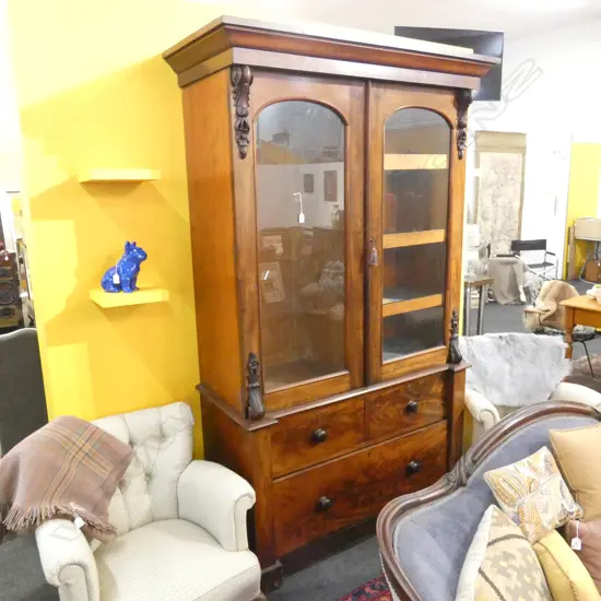 VICTORIAN GLAZED DRESSER...