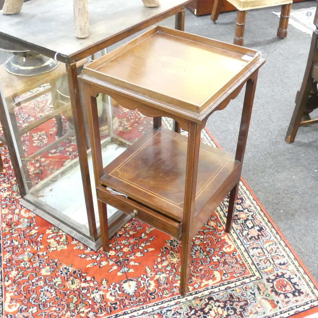SHERATON REVIVAL SIDE TABLE 405x405x800mm Image 1++