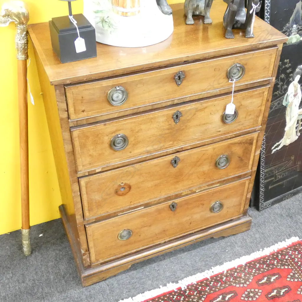 INLAID 4 DRAWER CHEST 660x335x815mm Image 1++