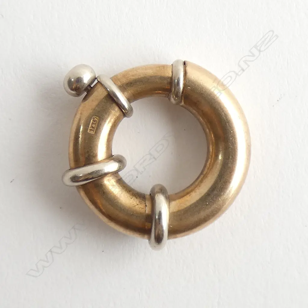 9CT Y/WG LARGE BOLT RING WEIGHT 6.1 GMS 20 MM Image 1++