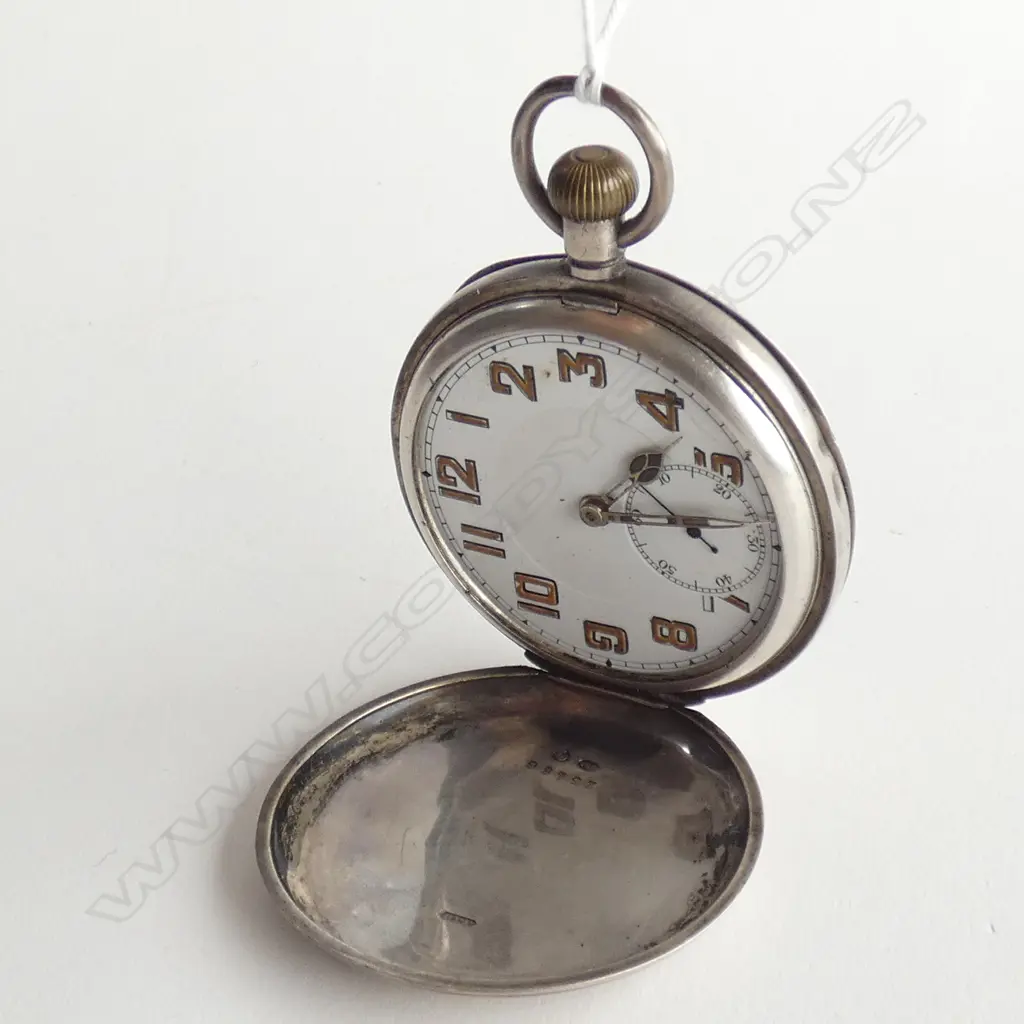 STG SILVER POCKET WATCH NOT WORKING NO GLASS Image 1++