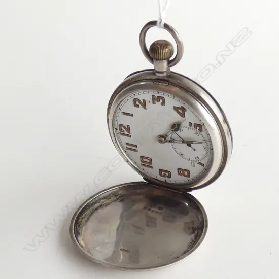 STG SILVER POCKET WATCH NOT WORKING NO GLASS