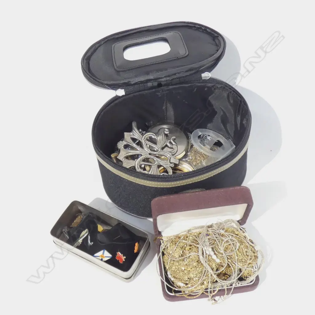 LOT ASST COSTUME JEWELLERY CHAINS ETC Image 1++