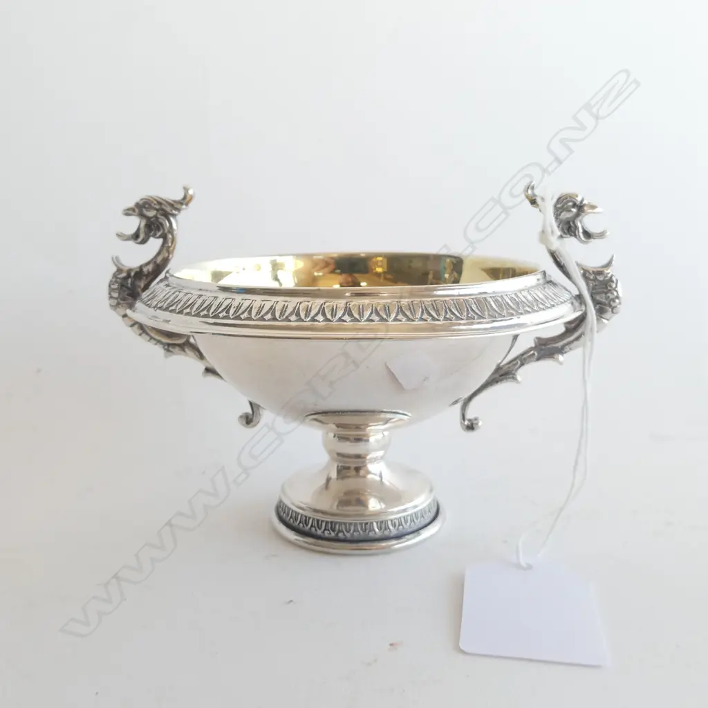 925 SILVER GILT CONTINENTAL SUGAR BOWL 176 GRAMS Image 1++