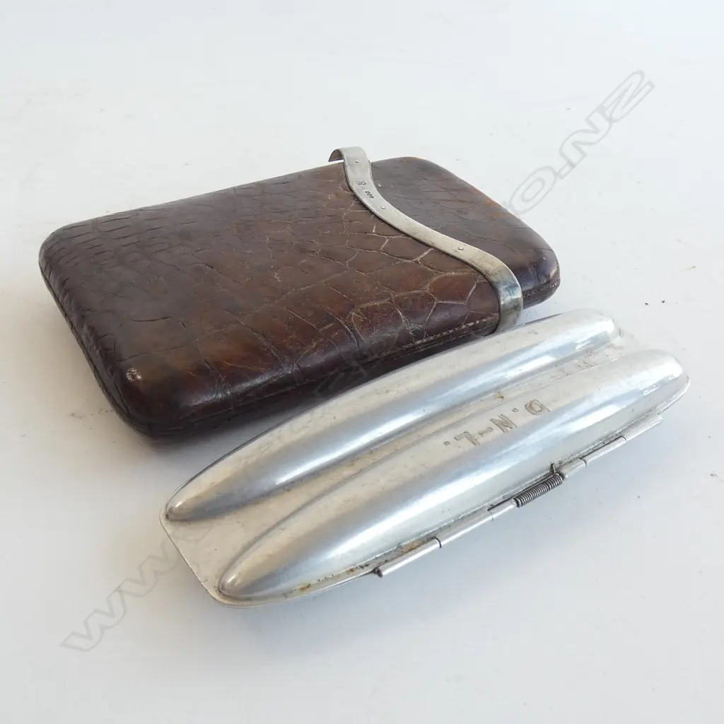 CROCODILE LEATHER CIGAR CASE STG TRIM LONDON H.150mm  Image 1++