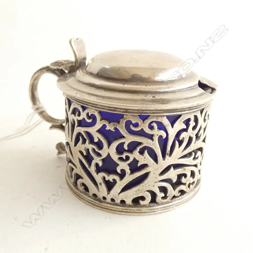 IRISH SILVER MUSTARD POT DUBLIN 1906 Image 1++