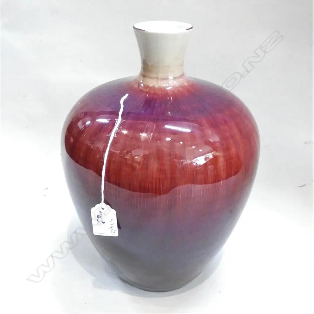 CHINESE SANG DE BOEUF OVOID VASE H.290m Image 1++