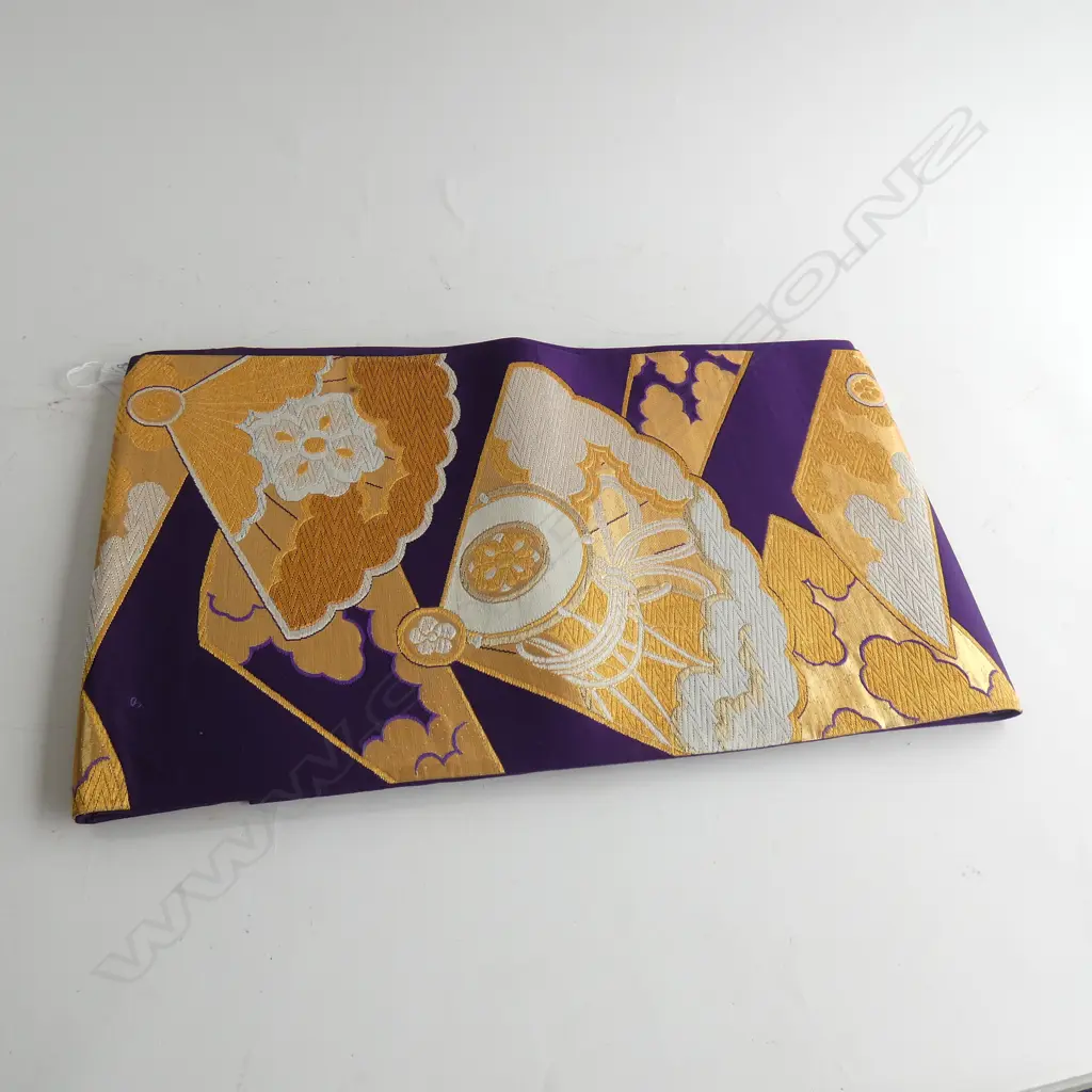 AS NEW VINTAGE JAPANESE HANDWOVEN SILK OBI 300 by 4200mm Image 1++