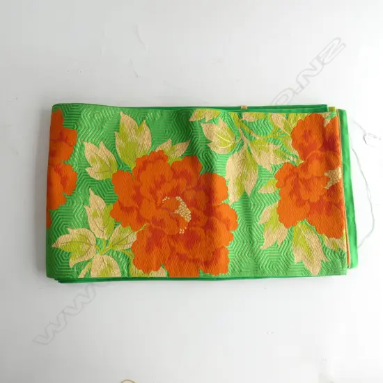 AS NEW VINTAGE JAPANESE HANDWOVEN SILK OBI 300 by 4200mm