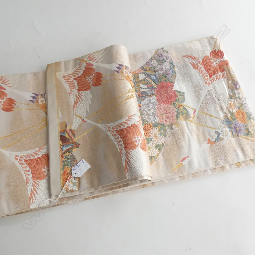 AS NEW VINTAGE JAPANESE HANDWOVEN SILK OBI 300 by 4200mm Image 1++