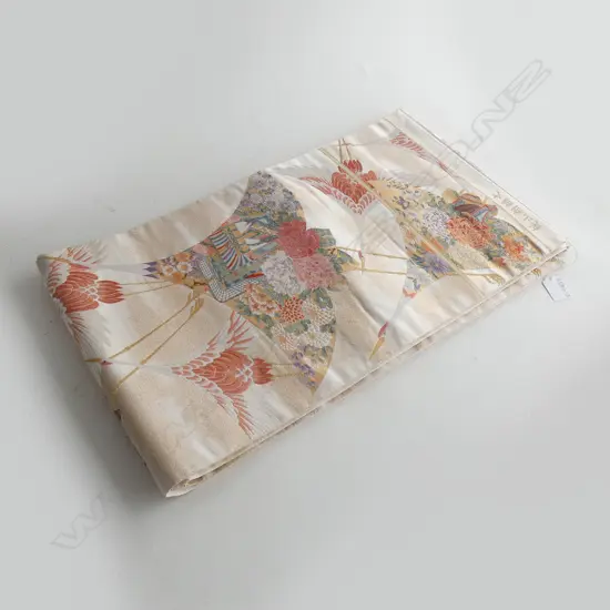 AS NEW VINTAGE JAPANESE HANDWOVEN SILK OBI 300 by 4200mm
