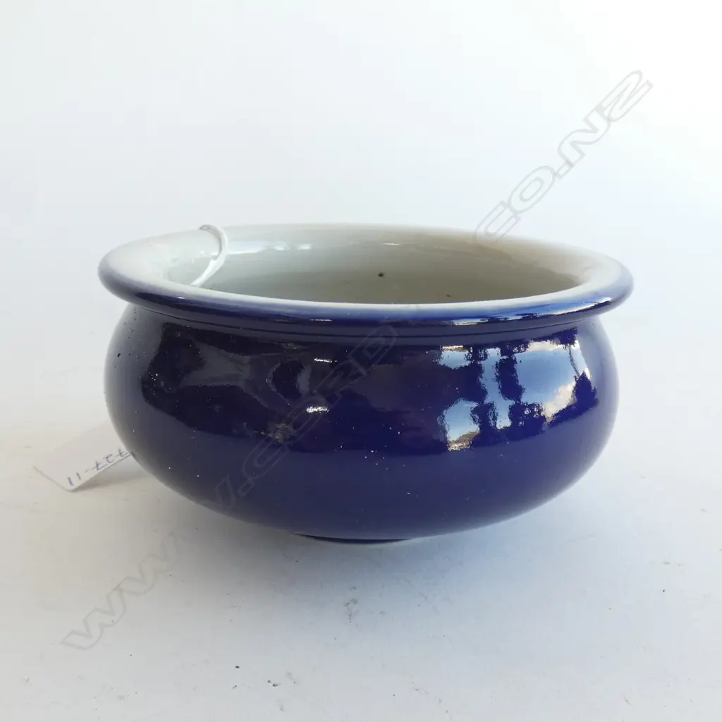 ORIENTAL COBALT BLUE GLAZE INCENSE BURNER DIA 130MM Image 1++
